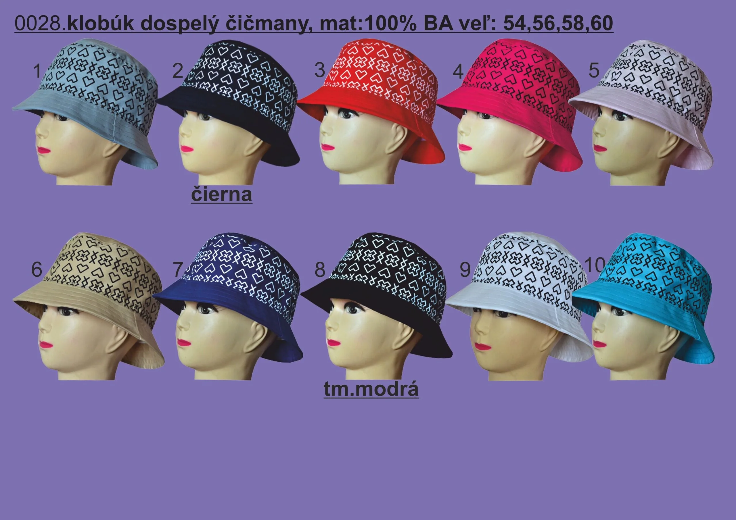 repal 0028 klobuk dospely cicmany REPAL 0028 – klobúk dospelý s čičmianskym vzorom, farebné varianty